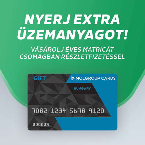MOL Gift Ajándékkártya nyeremény autópályamatrica