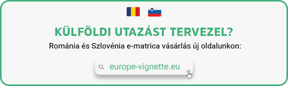 Román és szlovén autópálya-matrica vásárlás online