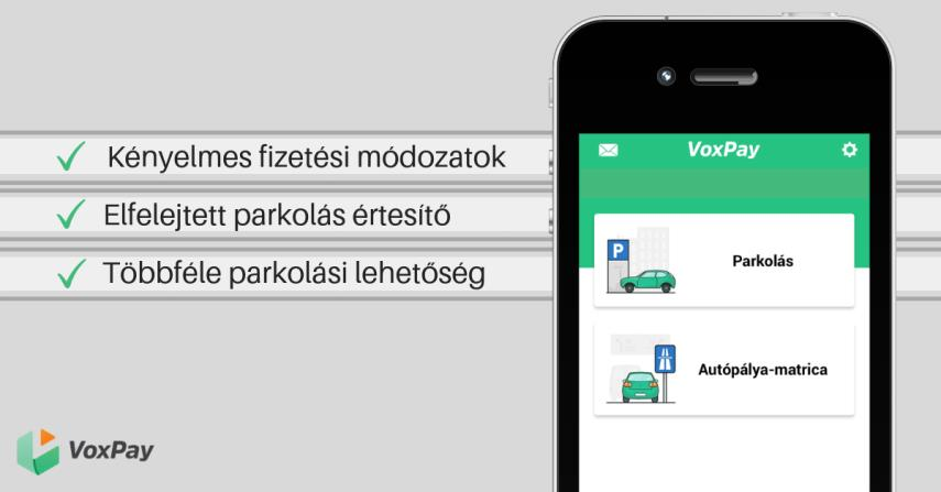 VoxPay applikáció e-matrica és parkolás okos megoldással