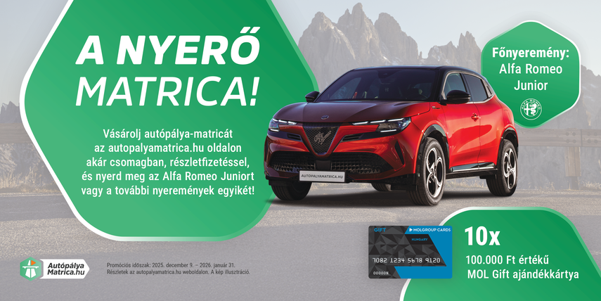 Bármilyen matricával megnyerheted az Alfa Romeo Juniort!